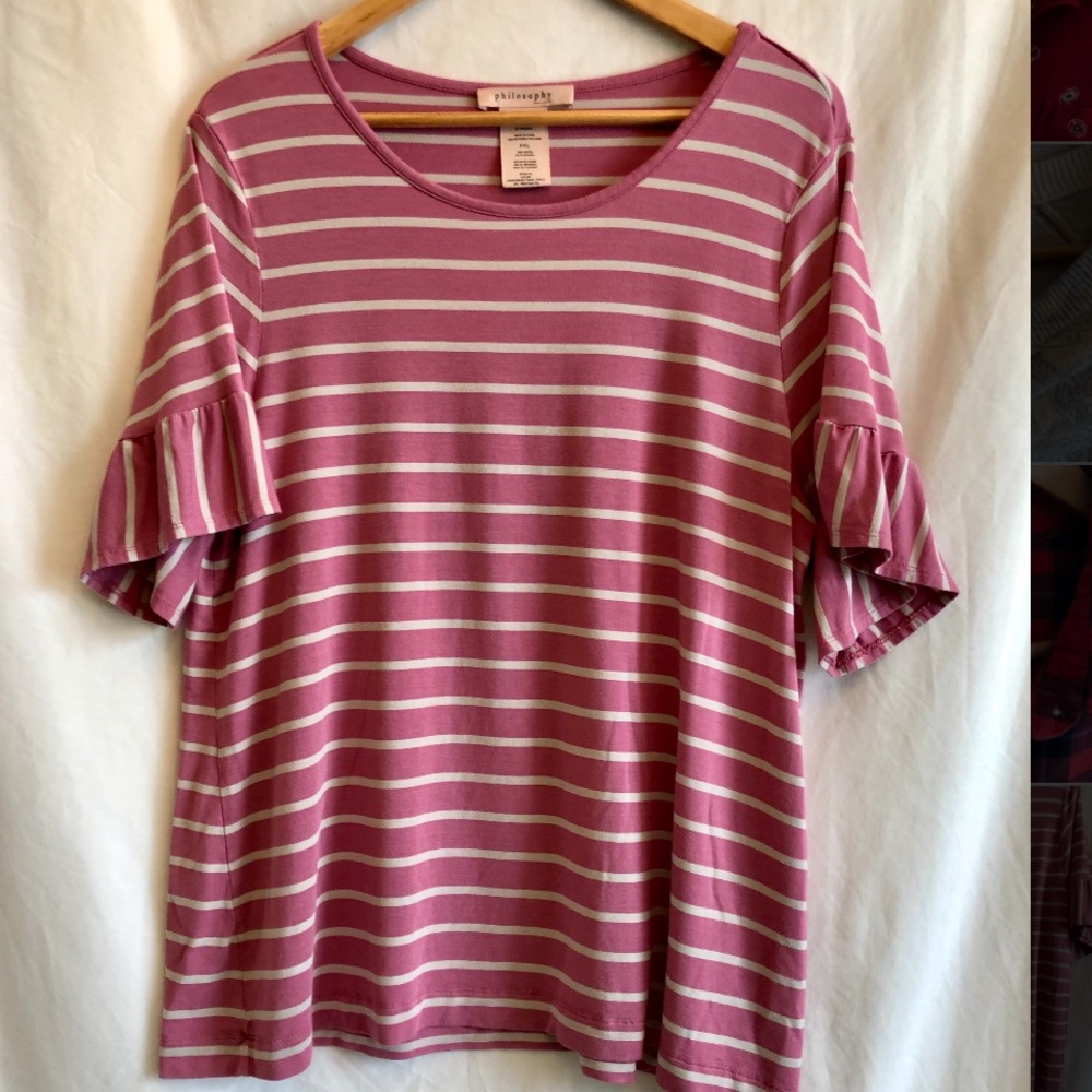 Blush stripe shirt